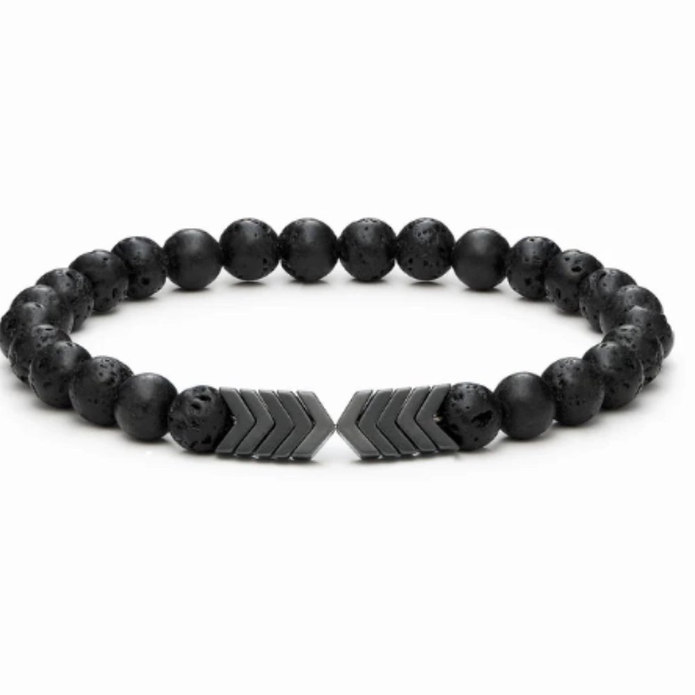 Diffuser Bracelet With Lava Beads And Sacred Arro… - image 1